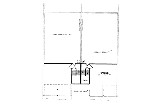 Floor Plan - Lower Floor for Modern House Plan #303-246 - 3 bed, 2 bath