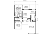 Mediterranean Style House Plan - 2 Beds 2 Baths 1042 Sq/Ft Plan #320-420 