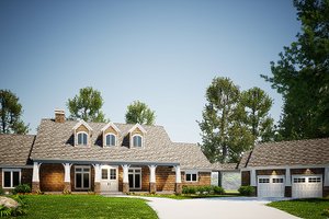 European Exterior - Front Elevation Plan #17-2567