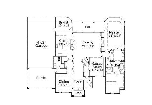 European Floor Plan - Main Floor Plan #411-752