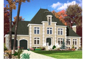 European Exterior - Front Elevation Plan #138-253