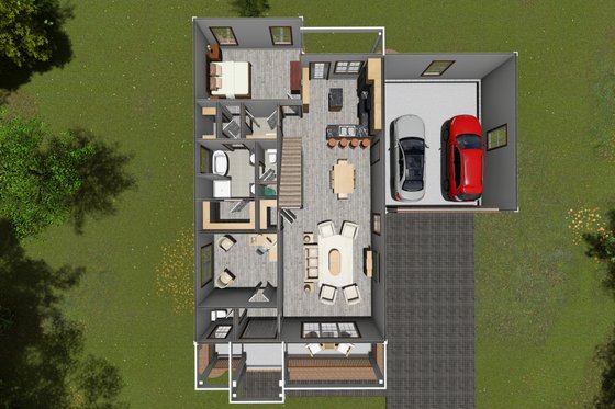 Floor Plan - Main Floor 1 for Traditional House Plan #513-2096 - 3 bed, 2.5 bath