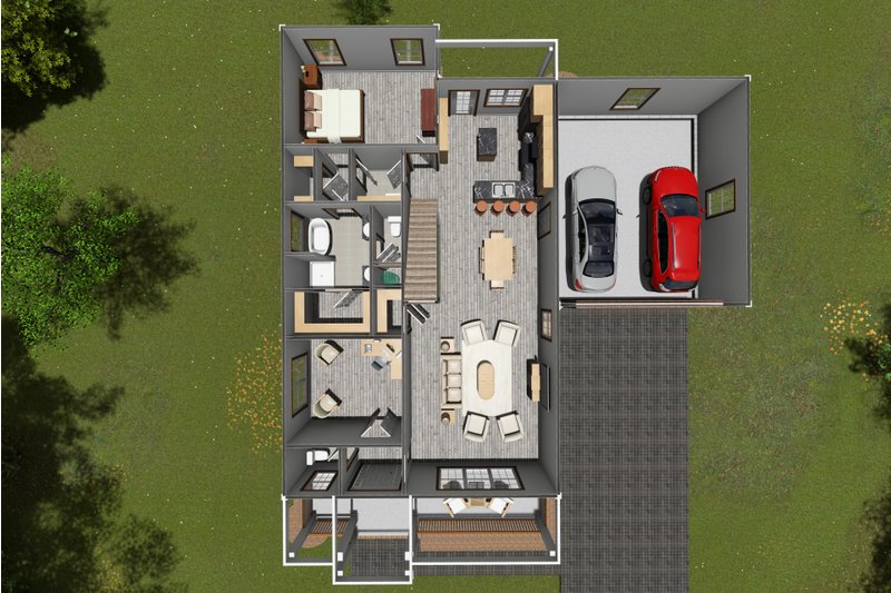 Dream House Plan - Floor Plan - Main Floor 1 for Traditional House Plan #513-2096 - 3 bed, 2.5 bath