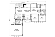 Mediterranean Style House Plan - 3 Beds 2.5 Baths 1960 Sq/Ft Plan #57-428 
