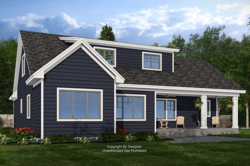 House Design - Exterior - Rear Elevation for Craftsman House Plan #51-1420 - 5 bed, 4.5 bath