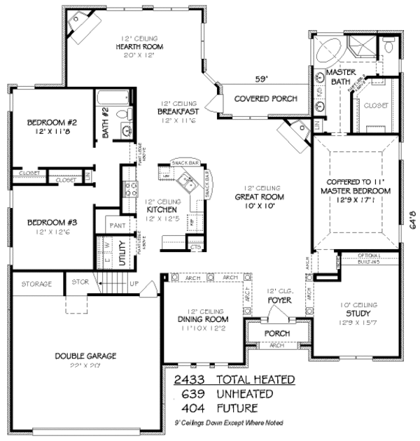 European Floor Plan - Main Floor Plan #424-316