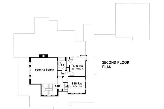 Floor Plan - Upper Floor for Craftsman House Plan #120-167 - 3 bed, 2.5 bath