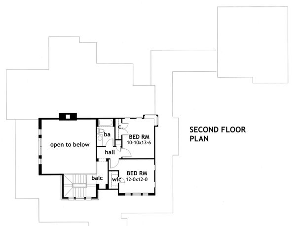 Home Plan - Craftsman Floor Plan - Upper Floor Plan #120-167
