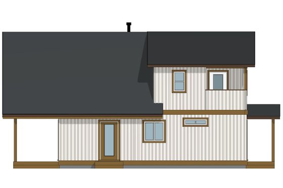 Exterior - Other Elevation 1 for Cabin House Plan #126-243 - 2 bed, 2 bath