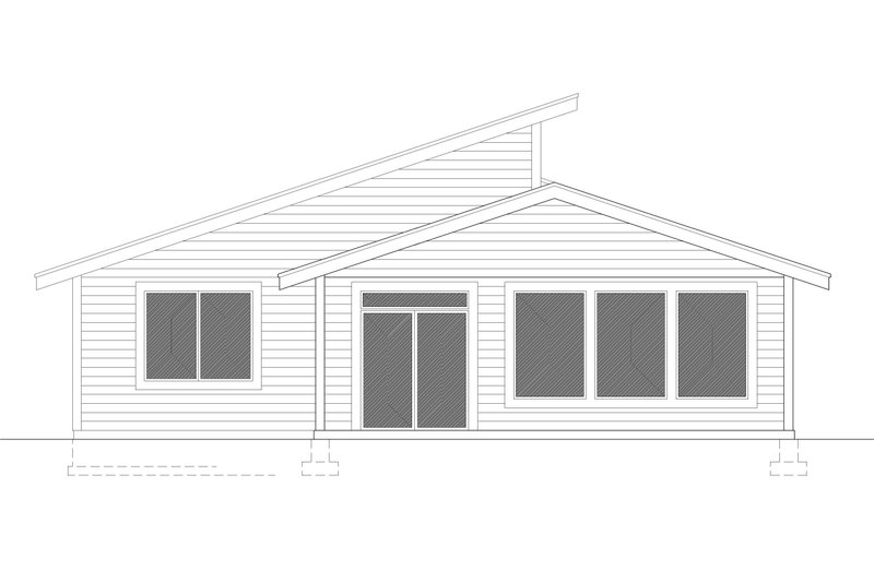Dream House Plan - Exterior - Rear Elevation for Contemporary House Plan #112-199 - 3 bed, 2 bath