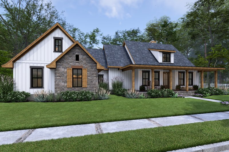 House Design - Exterior - Front Elevation 6 for Cottage House Plan #120-287 - 3 bed, 2.5 bath