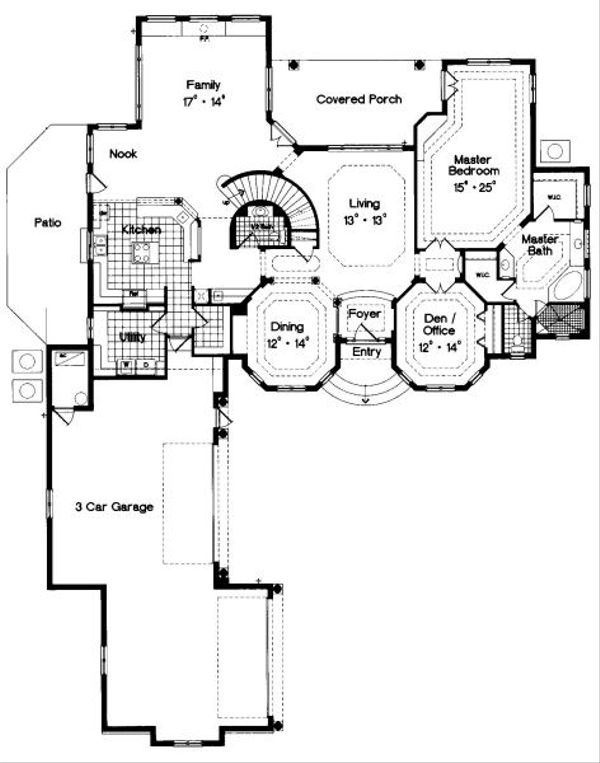 European Floor Plan - Main Floor Plan #417-415