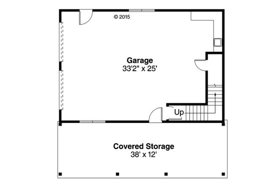 Floor Plan - Main Floor for Craftsman House Plan #124-961, 0 bath