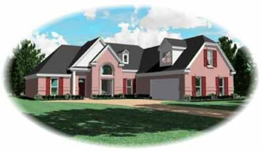 Exterior - Front Elevation 2 for Traditional House Plan #81-304 - 3 bed, 2.5 bath