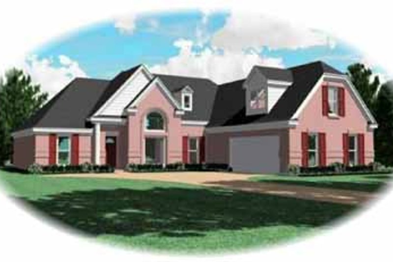 Exterior - Front Elevation 2 for Traditional House Plan #81-304 - 3 bed, 2.5 bath