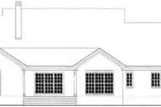Exterior - Rear Elevation for Southern House Plan #406-257 - 4 bed, 2.5 bath