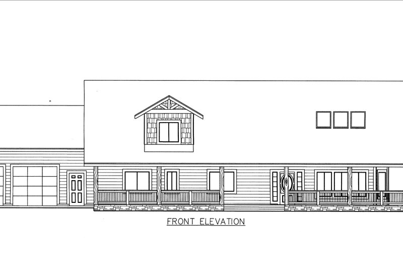 Architectural House Design - Exterior - Front Elevation 3 for Ranch House Plan #117-962 - 3 bed, 3.5 bath