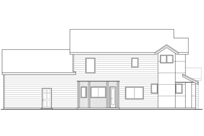 Home Plan - Exterior - Other Elevation for Contemporary House Plan #124-1129 - 3 bed, 2.5 bath