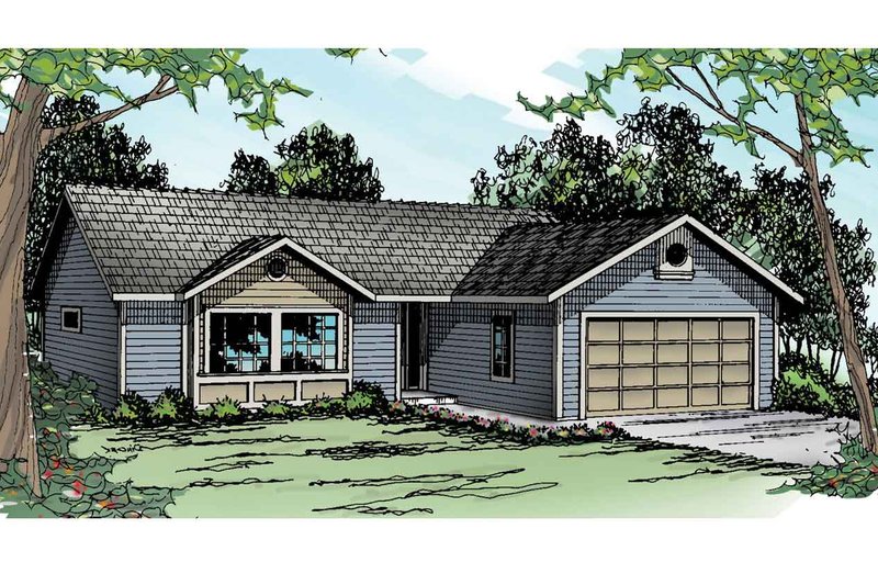 Home Plan - Ranch Exterior - Front Elevation Plan #124-905