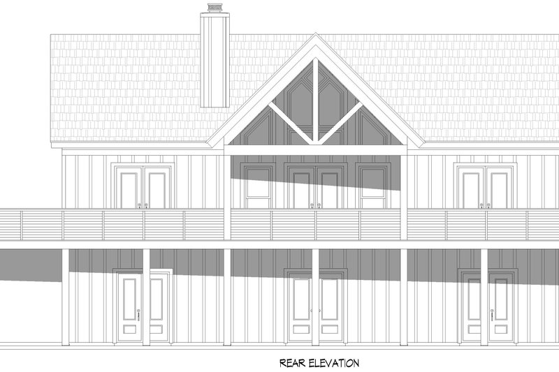 Dream House Plan - Exterior - Rear Elevation 3 for Country House Plan #932-1298 - 3 bed, 2 bath