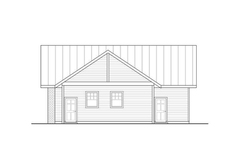 Home Plan - Exterior - Other Elevation 1 for Traditional House Plan #124-1324, 1 bath