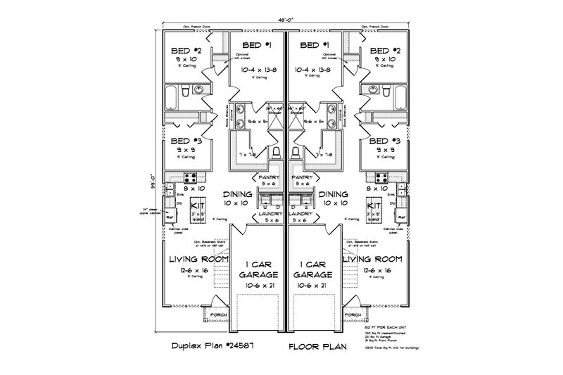 Home Plan - Floor Plan - Main Floor for Cottage House Plan #513-2380 - 3 bed, 2 bath