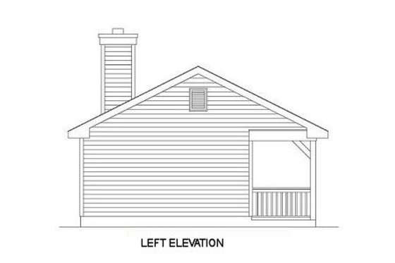 Exterior - Other Elevation 2 for Cabin House Plan #22-127 - 1 bed, 1 bath
