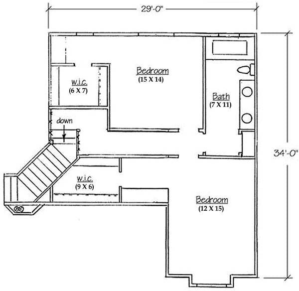 House Plan Design - Traditional Floor Plan - Upper Floor Plan #5-209