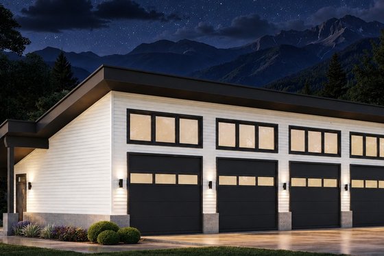 Exterior - Front Elevation 3 for Contemporary House Plan #932-1419, 0 bath