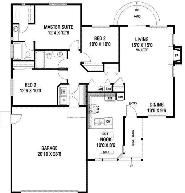 Home Plan - Modern Floor Plan - Main Floor Plan #60-123