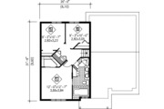 Colonial Style House Plan - 3 Beds 1 Baths 1269 Sq/Ft Plan #25-4259 
