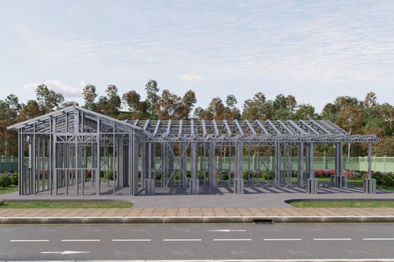 Exterior - Front Elevation 5 for Craftsman House Plan #1106-32 - 2 bed, 2 bath