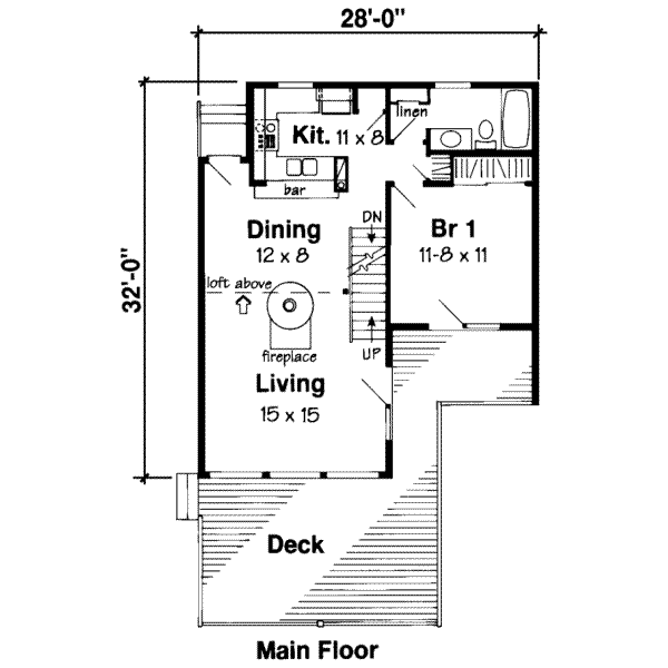 Modern Floor Plan - Main Floor Plan #312-571