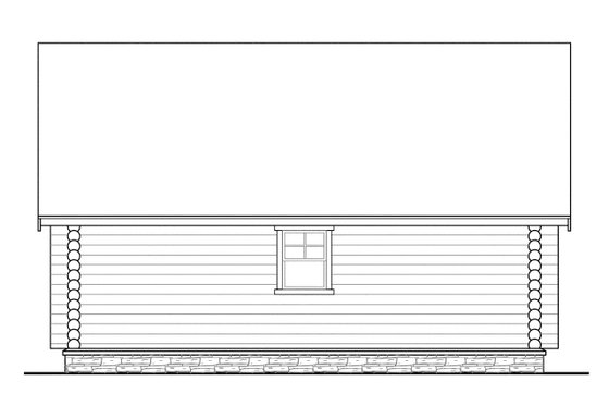 Exterior - Other Elevation 3 for Log House Plan #124-259 - 2 bed, 2 bath
