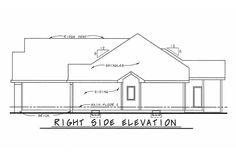 Home Plan - Right Side Elevation