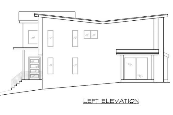 Exterior - Other Elevation 3 for Contemporary House Plan #1066-81 - 4 bed, 2.5 bath