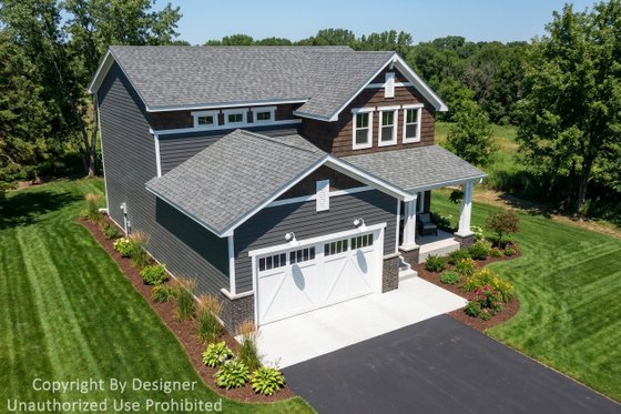 Exterior - Front Elevation 4 for Craftsman House Plan #51-1521 - 4 bed, 2.5 bath