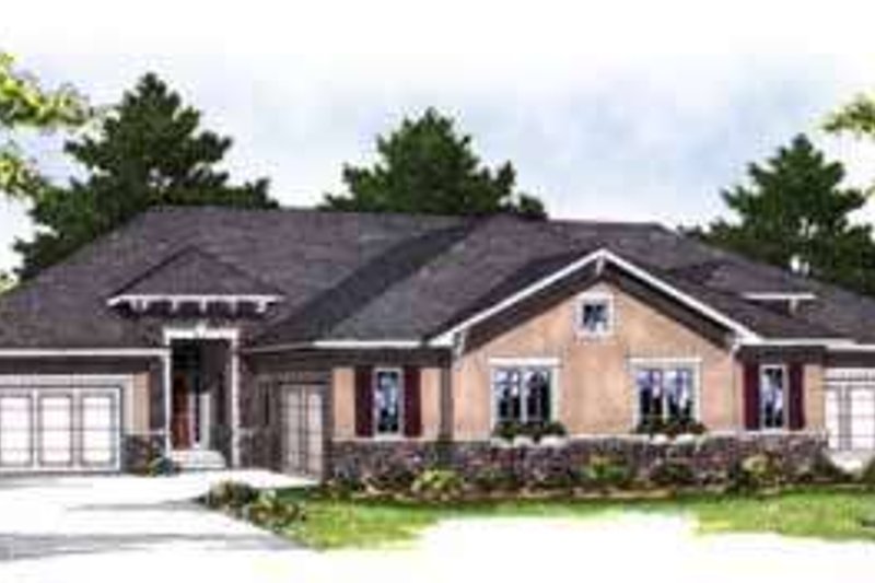 House Blueprint - Traditional Exterior - Front Elevation Plan #70-823