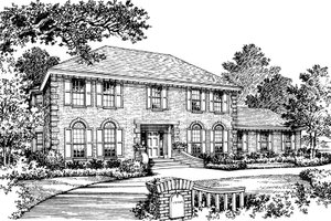 Exterior - Other Elevation 2 for Colonial House Plan #57-705 - 4 bed, 2.5 bath