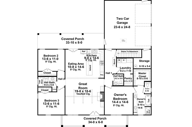 House Blueprint - Floor Plan - Other Floor for Farmhouse House Plan #21-507 - 3 bed, 2.5 bath