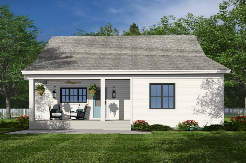 House Design - Exterior - Rear Elevation for Farmhouse House Plan #51-1398 - 3 bed, 2 bath