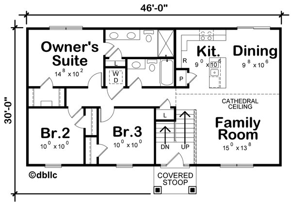 Home Plan - Traditional Floor Plan - Main Floor Plan #20-2347