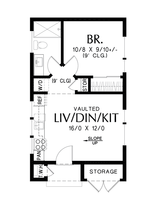 Contemporary Floor Plan - Main Floor Plan #48-1097