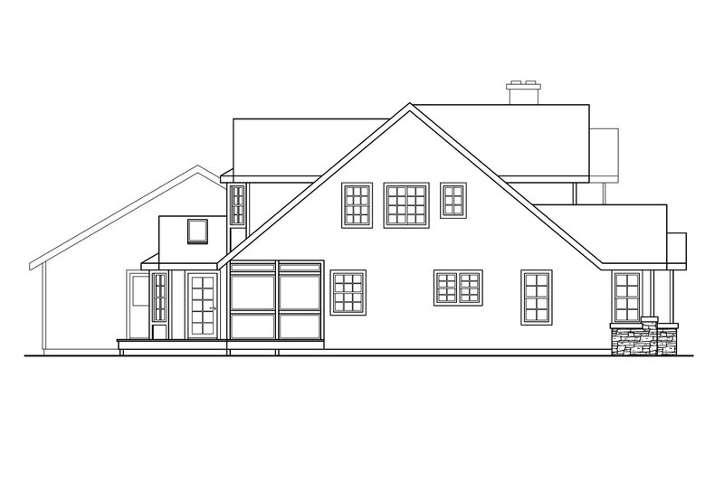 House Plan Design - Exterior - Other Elevation for Traditional House Plan #124-573 - 4 bed, 3.5 bath