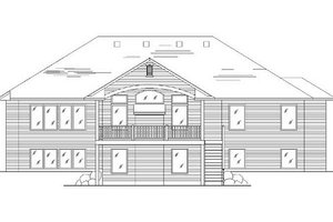 Exterior - Rear Elevation for Traditional House Plan #5-252 - 6 bed, 3.5 bath