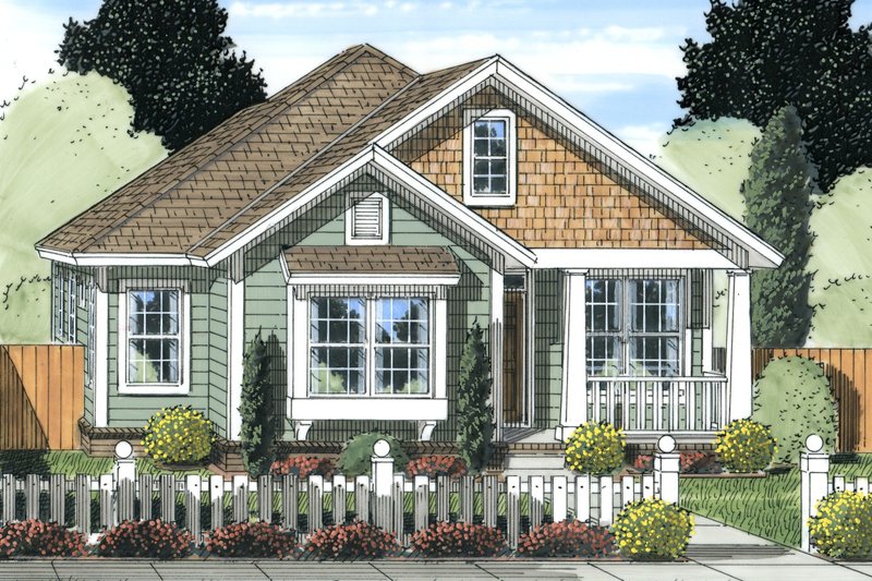 Dream House Plan - Exterior - Front Elevation 3 for Cottage House Plan #513-2092 - 3 bed, 2 bath