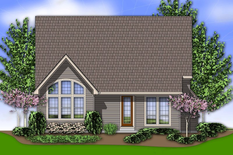 Architectural House Design - Rear View - 2200 square foot Cottage plan