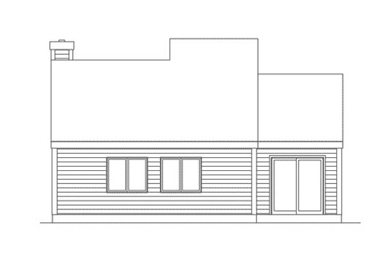 Exterior - Rear Elevation for Modern House Plan #57-286 - 3 bed, 1 bath