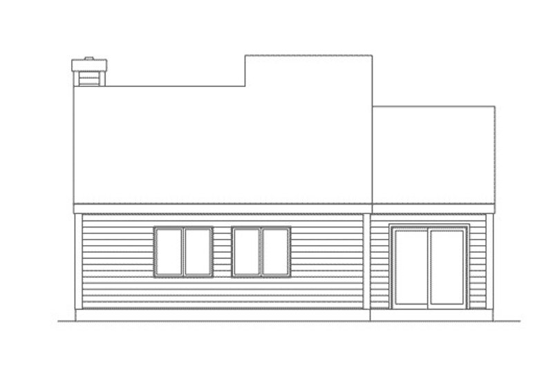 Architectural House Design - Exterior - Rear Elevation for Modern House Plan #57-286 - 3 bed, 1 bath