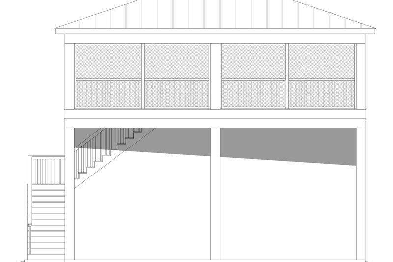 House Blueprint - Exterior - Front Elevation 3 for Modern House Plan #932-697, 0 bath